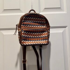 & Other Stories Woven Backpack with Brown Accents (Small backpack)